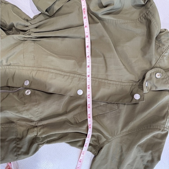 SANCTUARY ARMY GREEN RAIN COAT SIZE SMALL - Picture 15 of 15